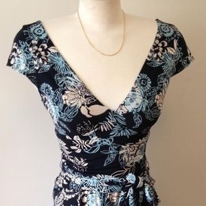 BCBG MaxAzria Ruched Fit and Flare Dress S